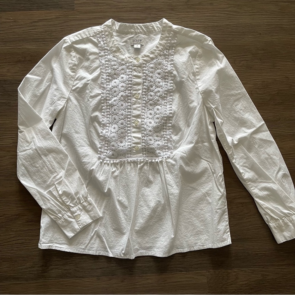 J. Crew Lace Detail Blouse